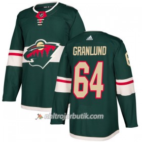 Män Ishockey Minnesota Wild Tröja Mikael Granlund 64 Adidas 2017-2018 Grön Authentic